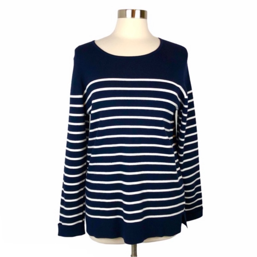 Kirkland Blue and White Striped Sweater